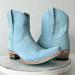 Lane EMMA JANE Womens Cowboy Bootie 8.5 Western Blue Cowgirl Short Ankle Boots